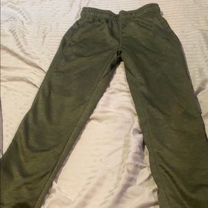 Green athletic joggers